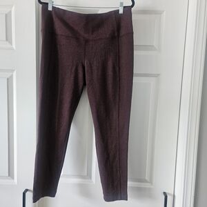 Athleta Delancey Herringbone Leggings in Dark Red/brown